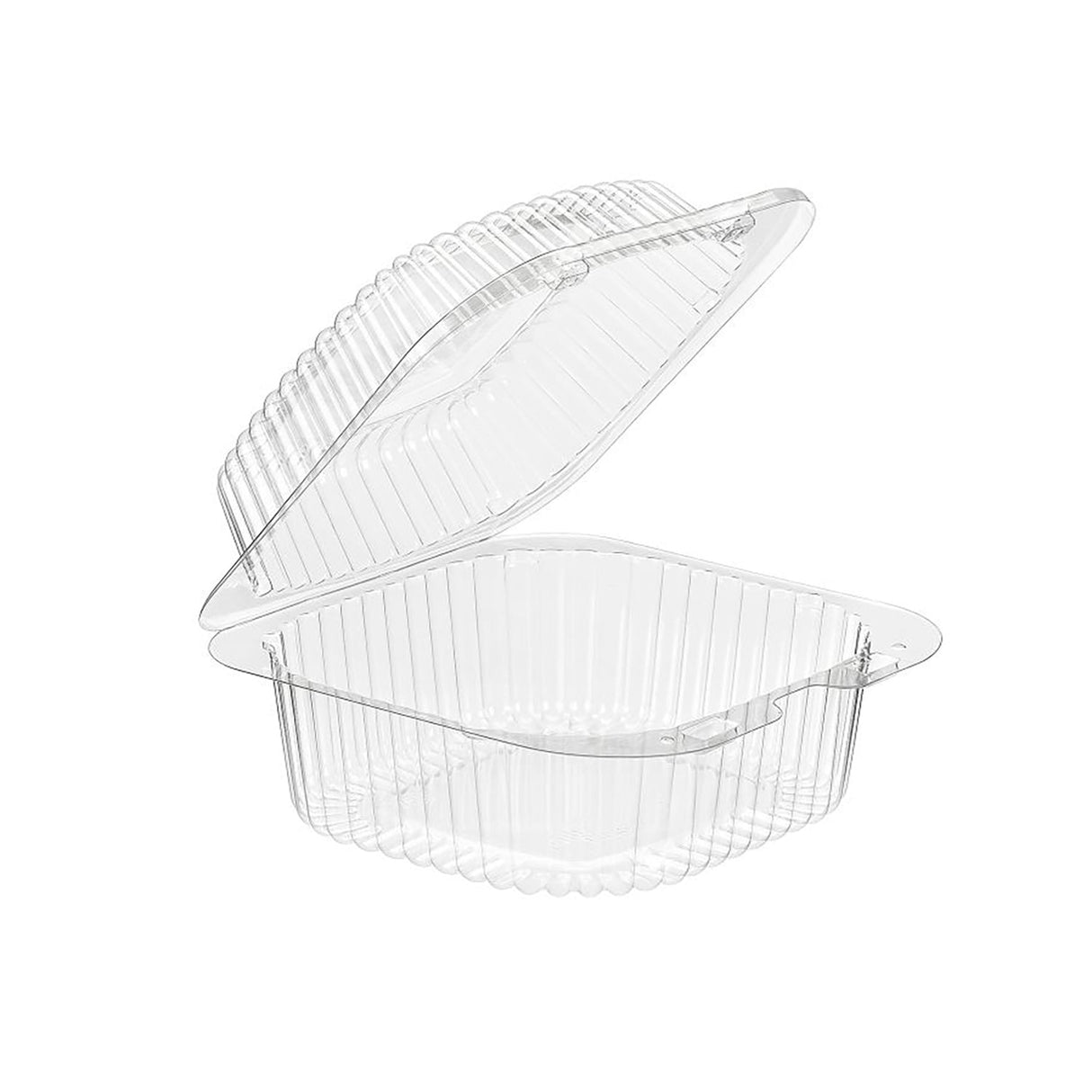 6" Square Plastic Hinged Pie Container - Case of 500 - #VPP756 Inline Plastics