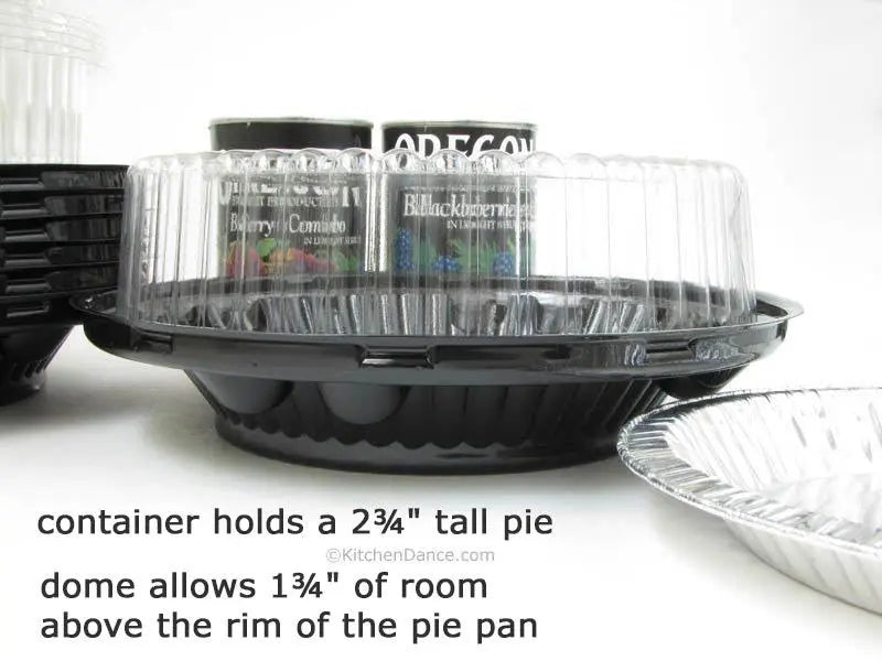 8" Two Piece High Dome Plastic Pie Container - Case of 100 #WJ37 D & W Fine pack