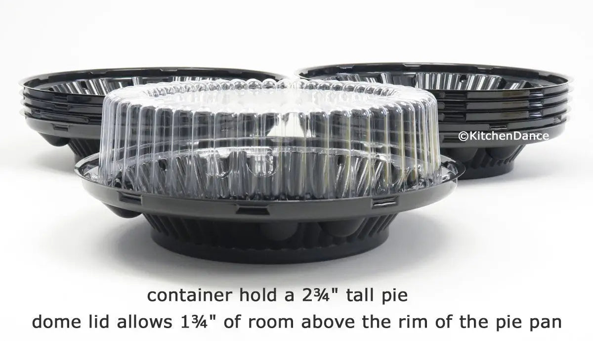 8" Two Piece High Dome Plastic Pie Container - Case of 100 #WJ37 D & W Fine pack