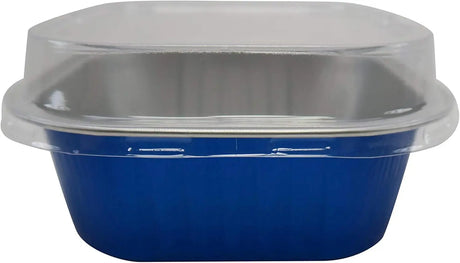 4" Square Colored Aluminum Foil Dessert Pan w/ Lids Case of 1000- #A6P KitchenDance