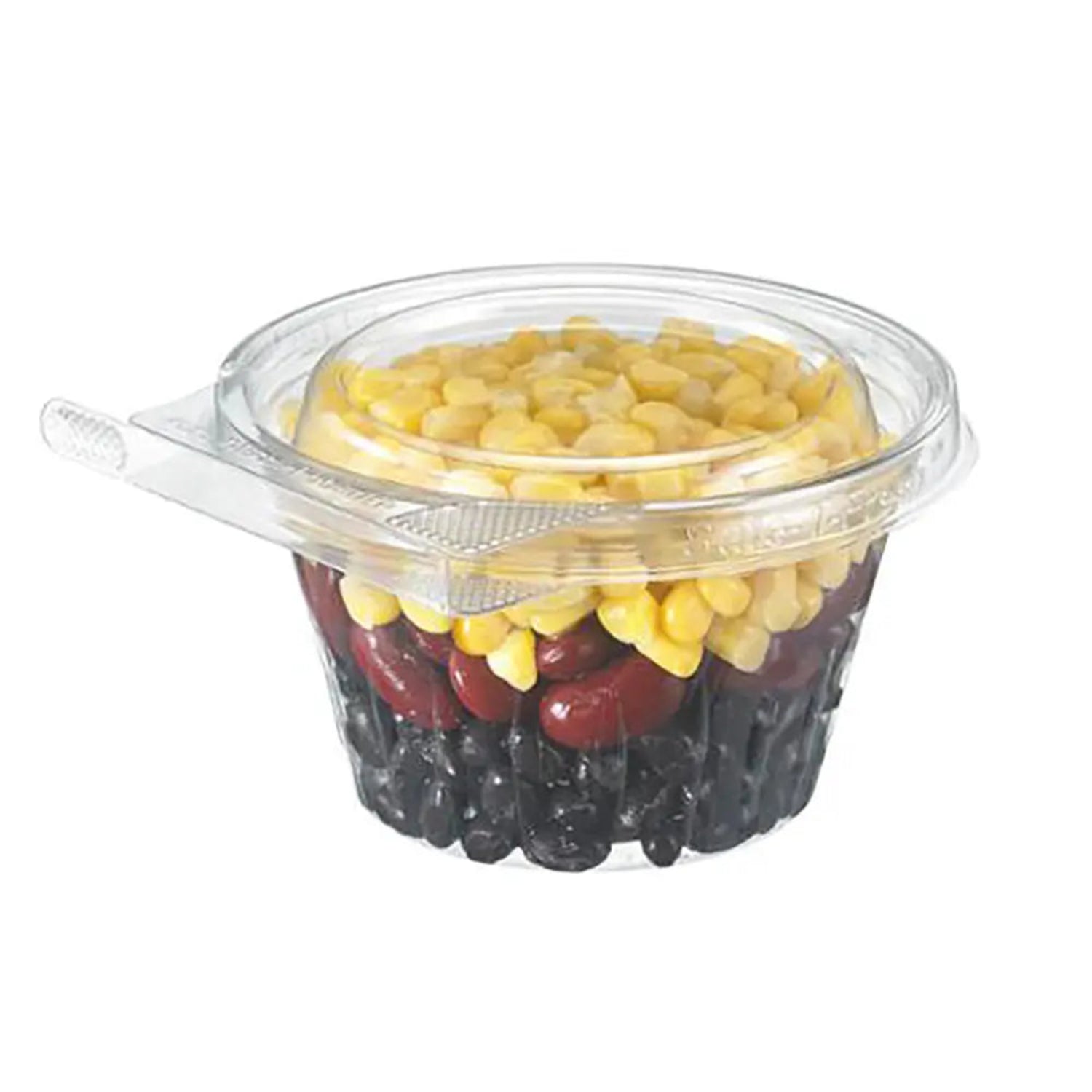 Inline Plastics Safe-T-Fresh Tamper Evident & Tamper Resistant Clamshell 8 oz. Cup with Flat Lid - Case of 272 - #TS8CCR Inline Plastics