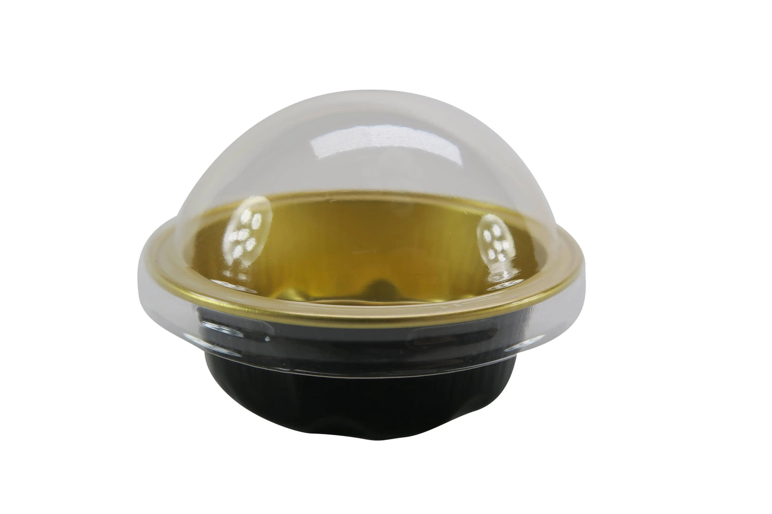 2 oz. Disposable Aluminum Colored Foil Cups with Lids Case of 2000- #A3P KitchenDance