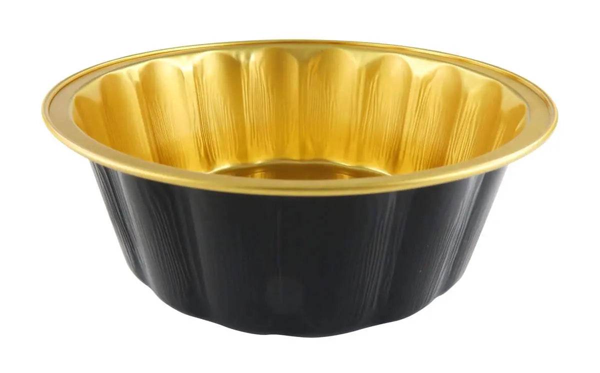 8 oz. Round Disposable Aluminum Foil Colored Dessert Pan - Case of 1000- #A8NL KitchenDance