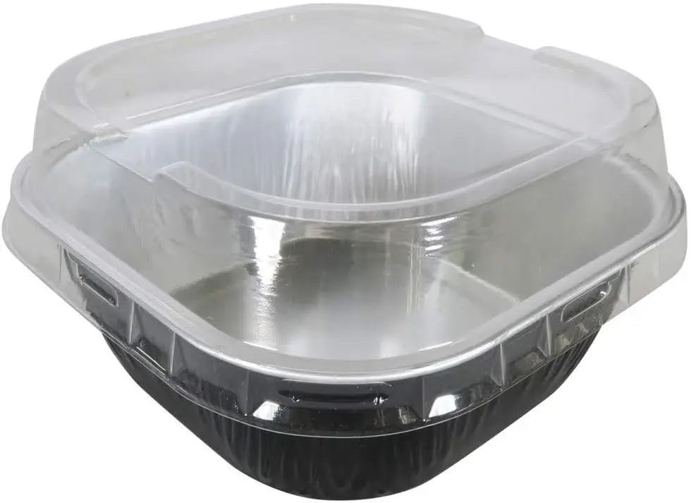 4" Square Colored Aluminum Foil Dessert Pan w/ Lids Case of 1000- #A6P KitchenDance
