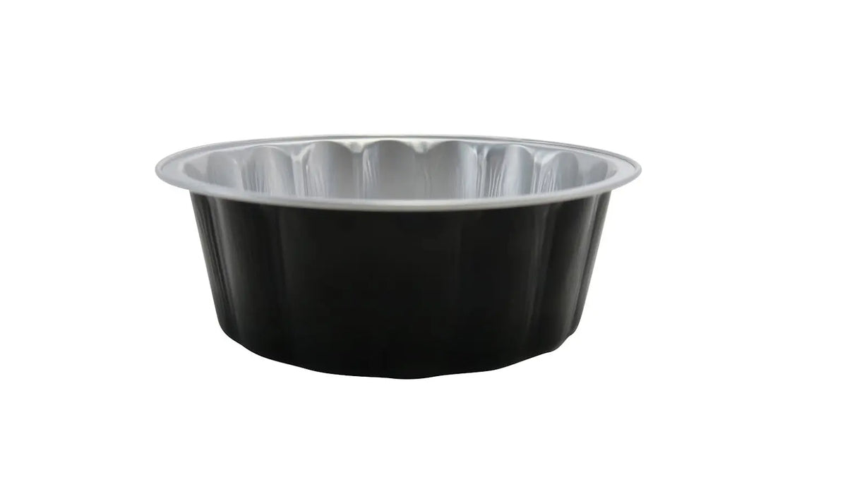 8 oz. Round Disposable Aluminum Foil Colored Dessert Pan - Case of 1000- #A8NL KitchenDance