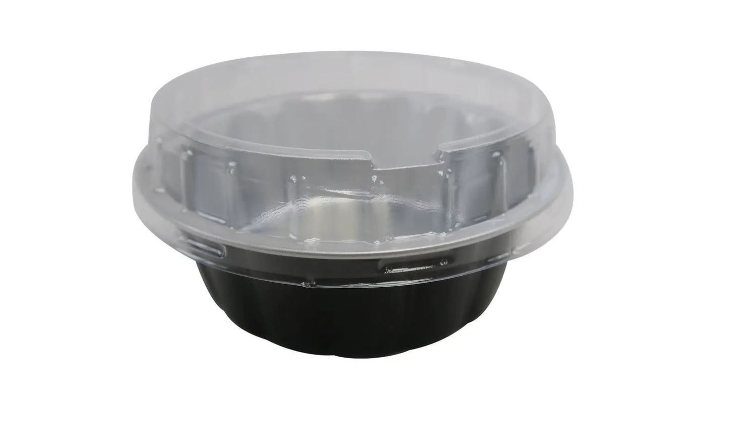 8 oz. Round Colored Disposable Foil Pan with Snap-on Plastic Lid - Case of 1000 - #A8P KitchenDance