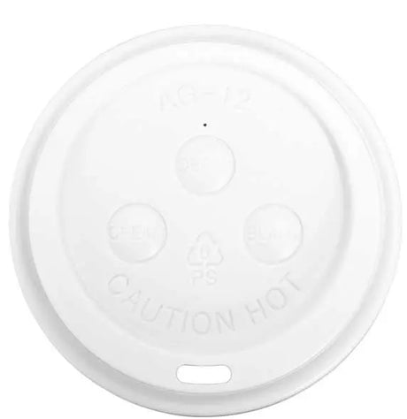 Prime Source White Lid for 10/12/16/20/24 Ounce Coffee Cups - Case of 1000 Prime Source