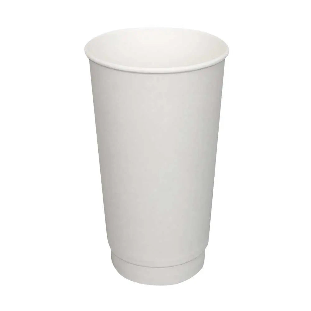 Prime Source White Paper Double Wall Hot Cup, 20 Ounce Capacity - Case of 500 Prime Source