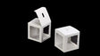 4" x 4" x 4 5/8" Candy Apple Box White with Window, Snap Lock Bottom- Case of 100 BRP Box shop