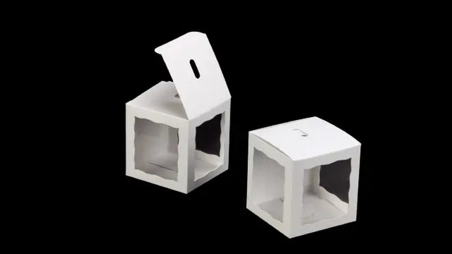 4" x 4" x 4 5/8" Candy Apple Box White with Window, Snap Lock Bottom- Case of 100 BRP Box shop