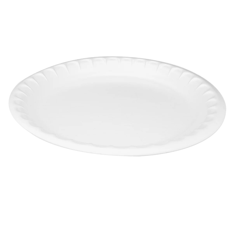 10.25" Placesetter Deluxe Laminated White PS Foam Plate - Case of 540