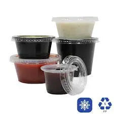 Prime Source 3.25 oz. Black Portion Cup - Case of 2500 Prime Source