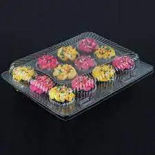 12 Count Plastic Cupcake Container- Case of 100 - #CPC-212 D & W Fine pack