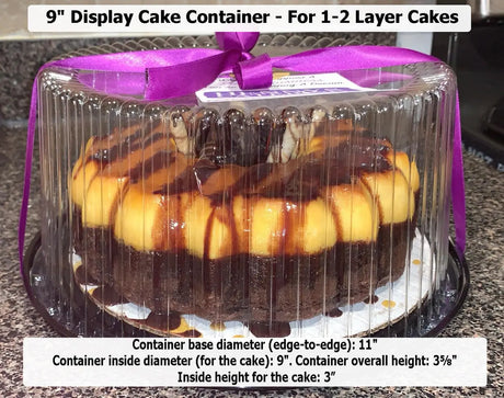 9" Cake Container for 1-2 layers - Case of 80 - #WG25 D & W Fine pack