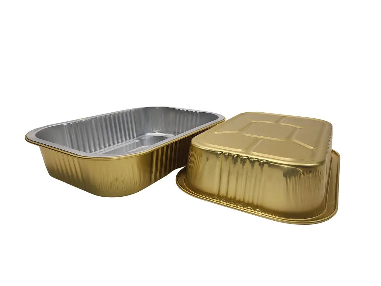 8" x 5" Colored Heavy Aluminum Entrée Pan - Case of 500 - #A67NL KitchenDance