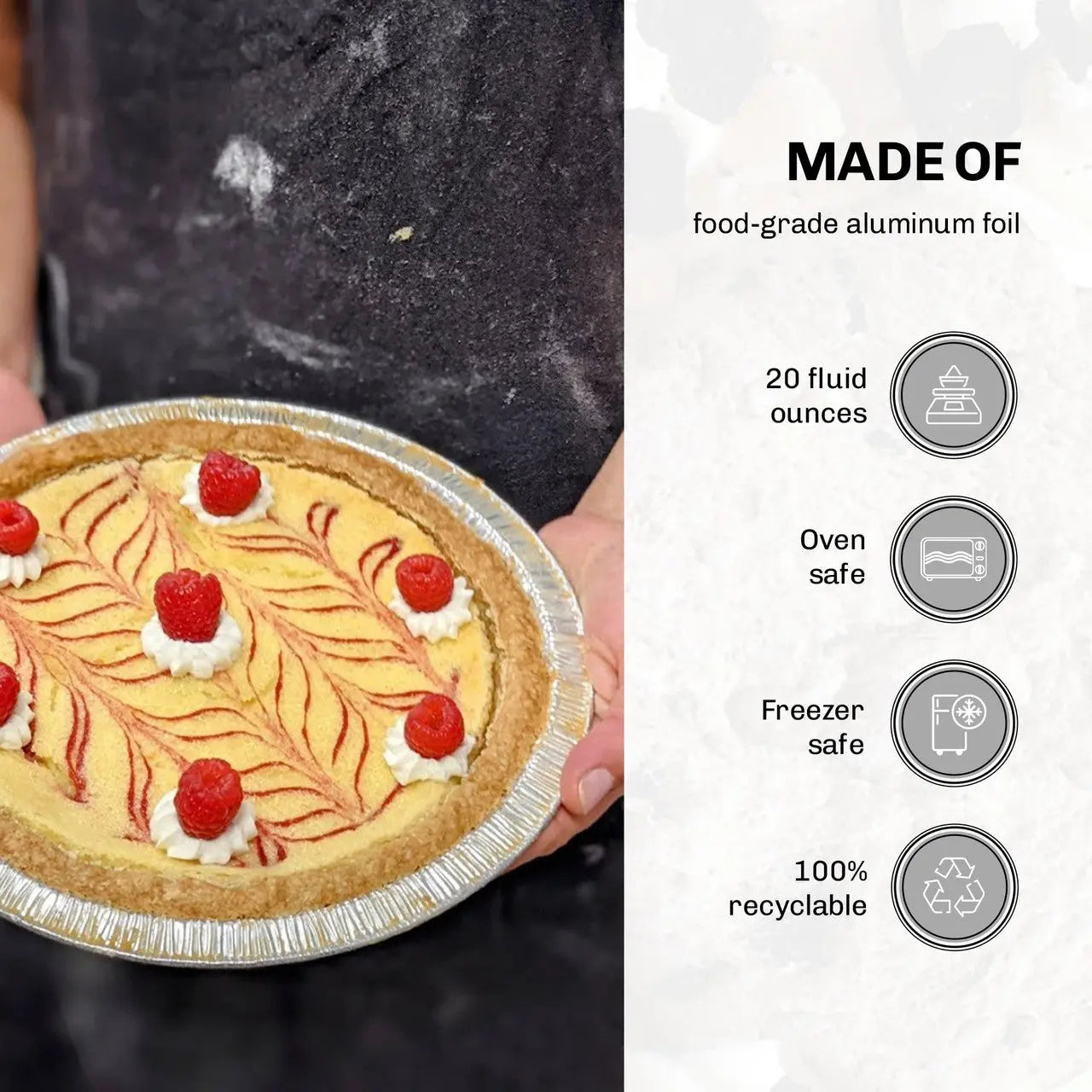 D & W Fine Pack 8" Disposable Aluminum Foil Pie Pan - Deep - Case of 1000  #816 D & W Fine pack