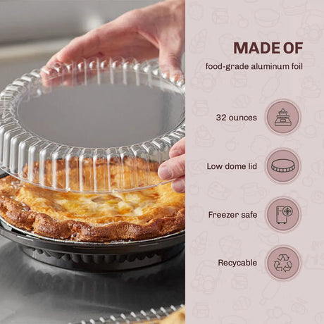 9" Pie Container with Low Dome Lid - Case of 160 - #WJ40 D & W Fine pack