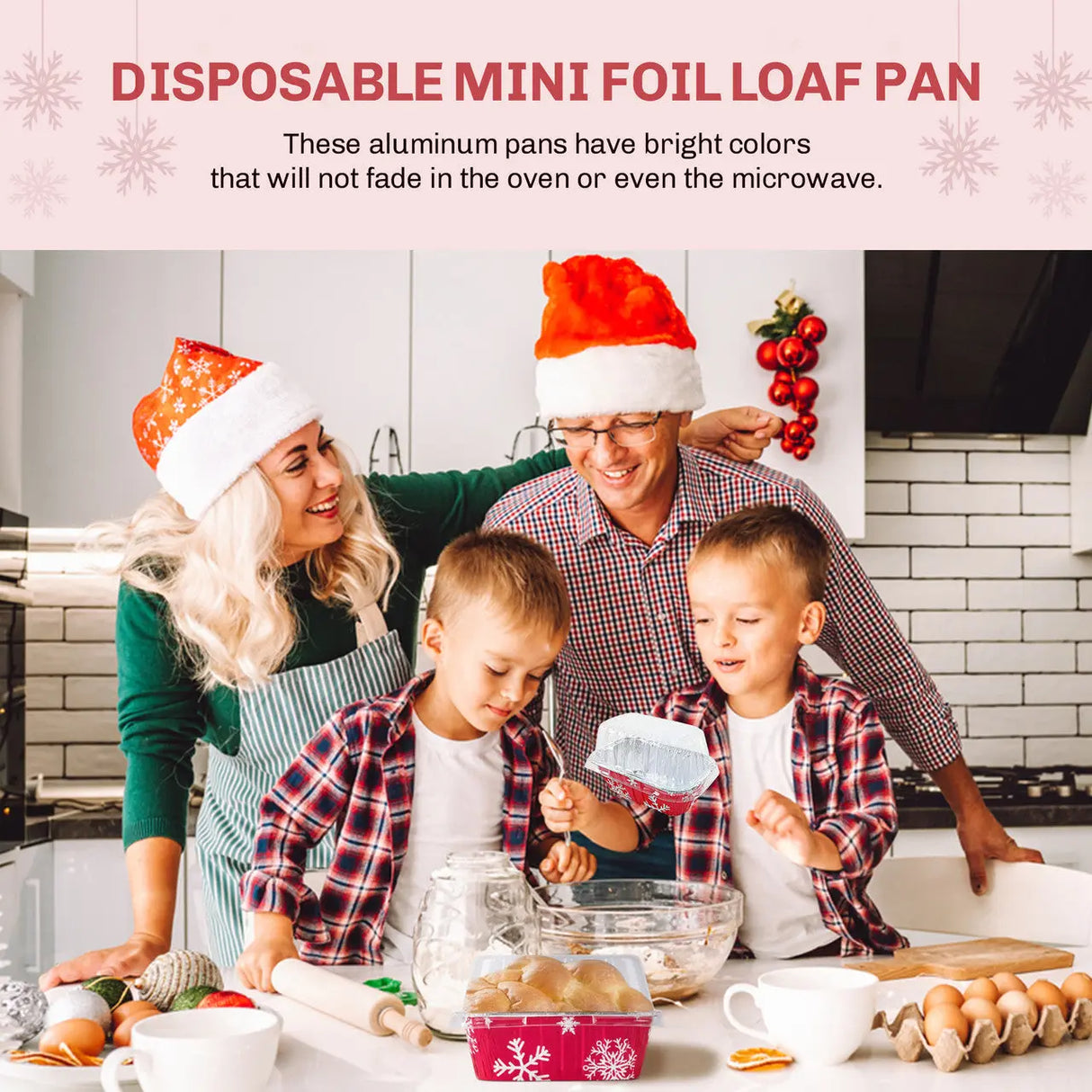 1 lb. Holiday Foil Loaf Pan with Dome Lid - Case of 100  #9302X Durable Packaging