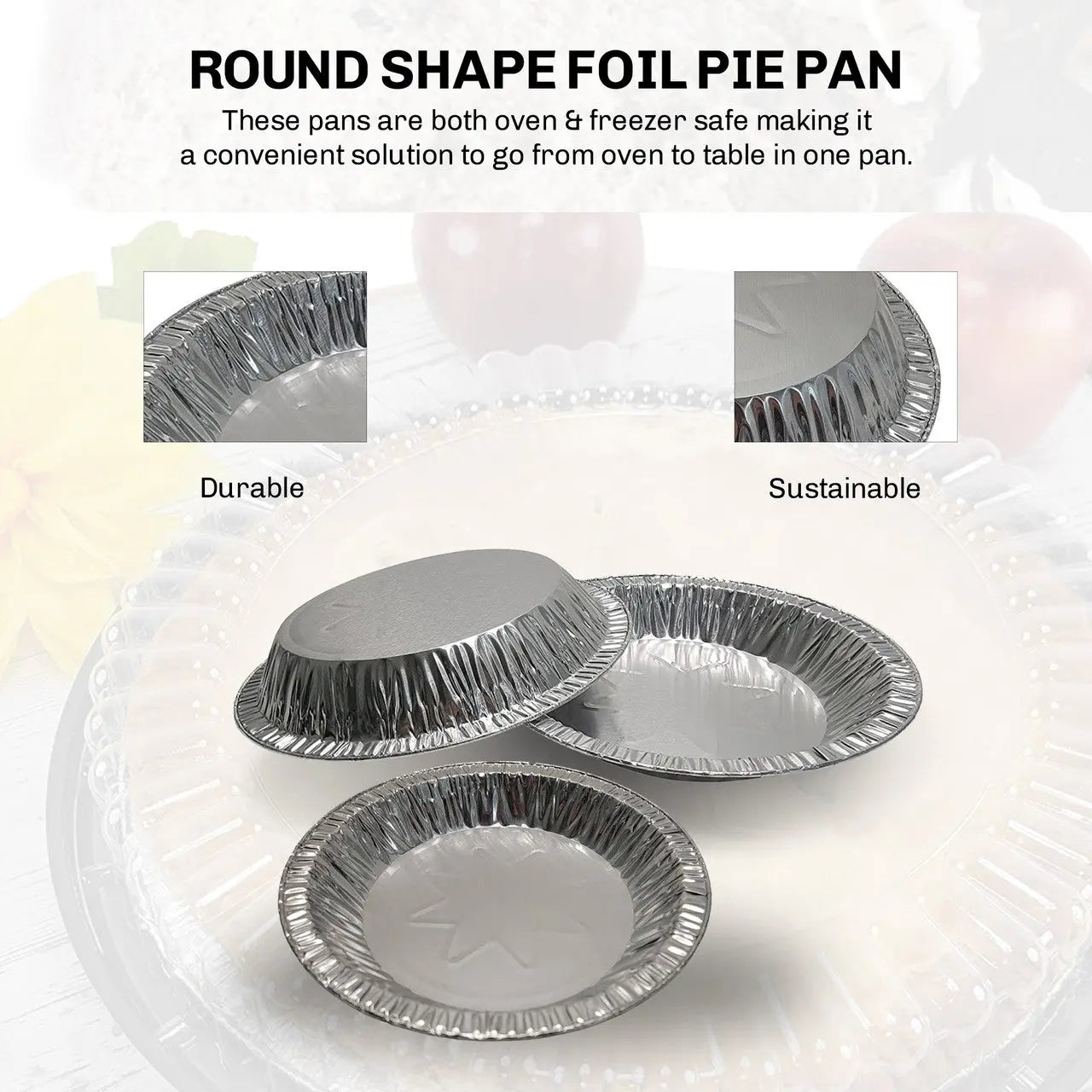 D & W Fine Pack 8" Disposable Aluminum Foil Pie Pan - Deep - Case of 1000  #816 D & W Fine pack