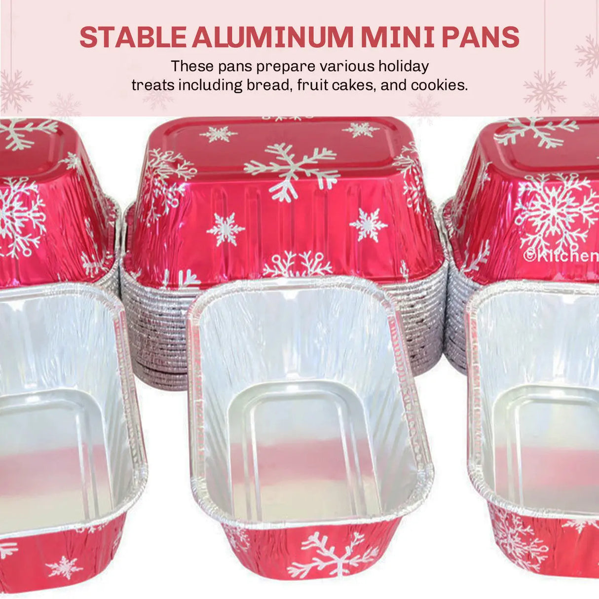 1 lb. Holiday Foil Loaf Pan with Dome Lid - Case of 100  #9302X Durable Packaging