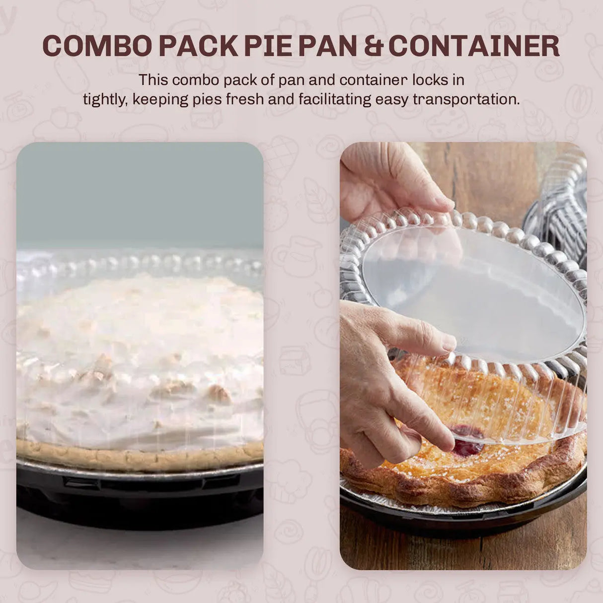 9" Plastic Pie Container w/ High Dome Lid - Case of 160 - #WJ43 D & W Fine pack