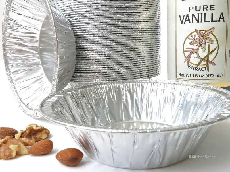 KitchenDance 5" Disposable Colored 8 oz. Individual Size Foil Tart /Pie Pan Case of 2000 - #501NL KitchenDance