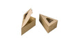 6 3/8" x 4 1/4" x 2 1/2" Brown Pie Slice Box with Window- Case of 100 BRP Box shop