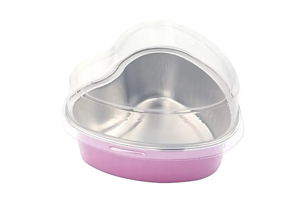 Mini Heart Shaped Foil Pan with Plastic Lid - Case of 2000 - #3055P KitchenDance