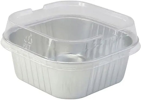 11 oz. Square Foil Cup with Snap-on Plastic Lids - Case of 1000 - #A24P KitchenDance