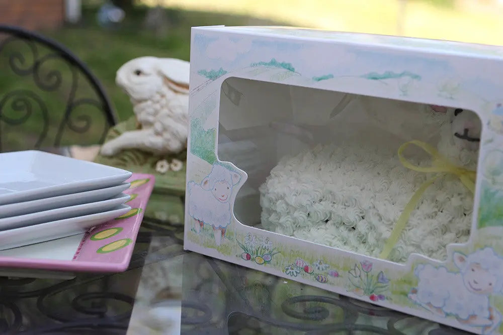 Southern Champion 8 x 12 x 5" Semi Automatic Easter Lamb Window Bakery Boxes - Case of 100 - #2493 Southern Champion