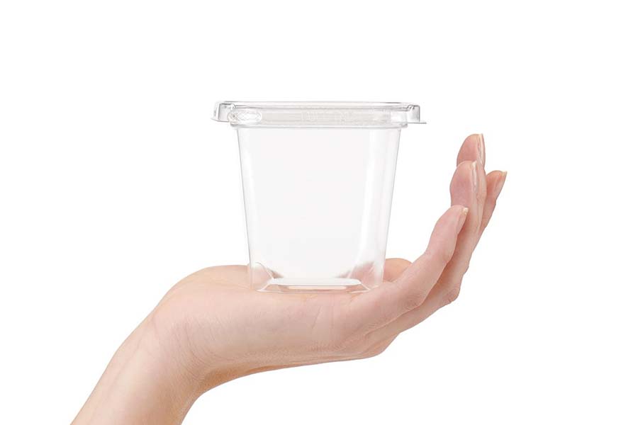 8 oz. Square Tamper-Evident & Tamper-Resistant Snacker Container - Case of 288 - #TS3008