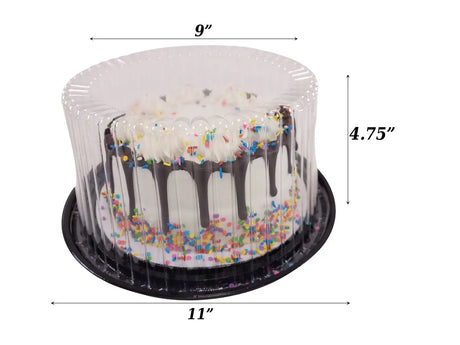9"  Cake Container for 2-3 layers  Case of 80 - #WG27 D & W Fine pack
