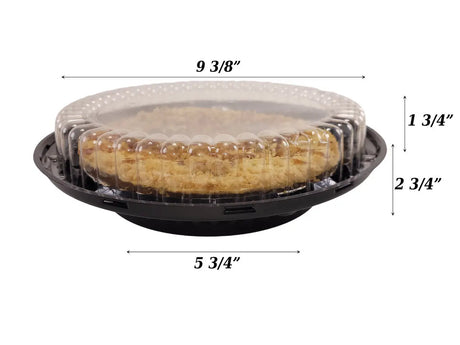 8" Two Piece High Dome Plastic Pie Container - Case of 100 #WJ37 D & W Fine pack