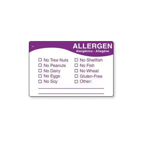 Food-Allergen-Labels Wholesale Foil Pans