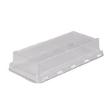 1-1/2 lb. Bakeable Kraft Paper Loaf Pan with Clear Dome Lid - Case of 370 - #31906-00072