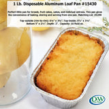 D & W Fine Pack 1 lb.  Aluminum Mini Loaf Pan - Case of 500  #15430