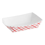 Southern Champion 6 oz. Compostable Southland Red Check Food Tray - Case of 1000 - #0405