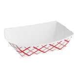 Southern Champion 1 lb. Compostable Southland Red Check Food Tray - Case of 1000 - #0413