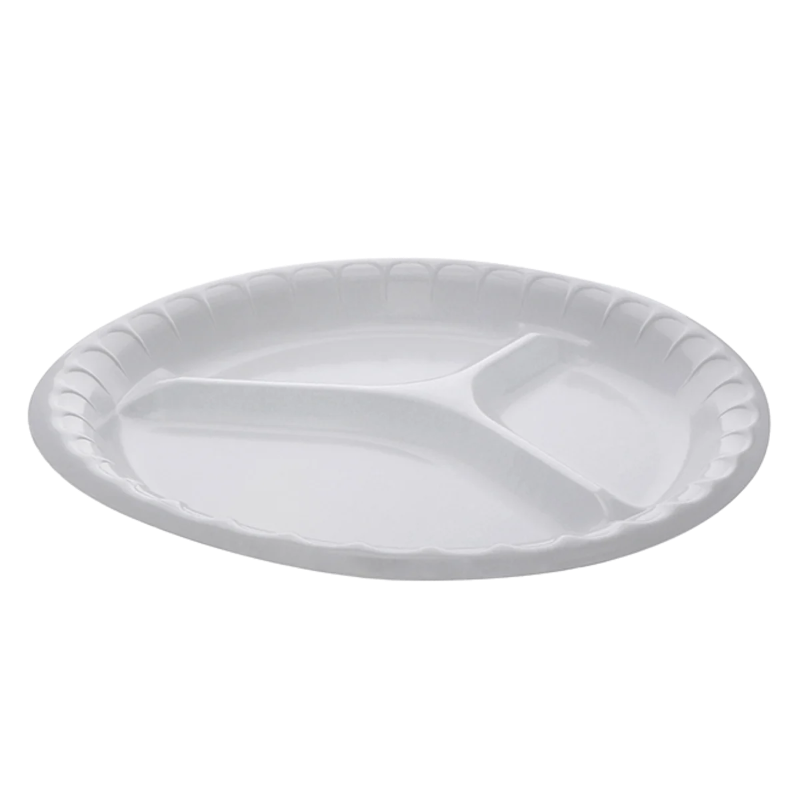 10.25" Placesetter Deluxe Laminated White PS Foam Plate - Case of 540