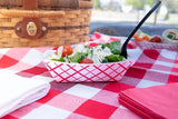 1 lb compostable food tray with filled with salad in it