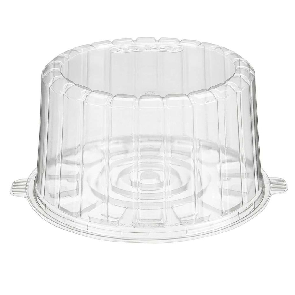 7" Plastic 2-Piece Double Layer Round Cake Container - Case of 100 - #1007CL