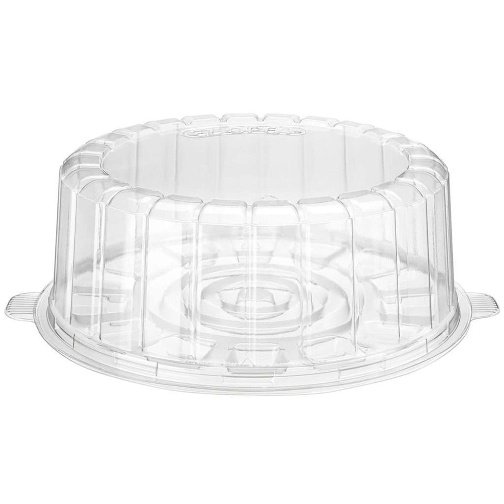 7" Plastic 2-Piece Single Layer Round Cake Container - Case of 100 - #1007SCL