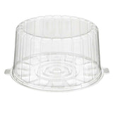 8" Plastic 2-Piece Double Layer Round Cake Container - Case of 100 - #1008CL