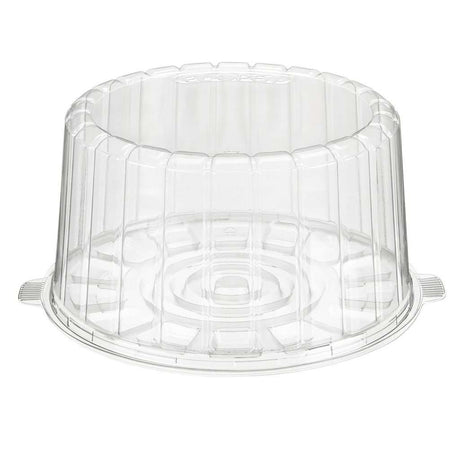 8" Plastic 2-Piece Double Layer Round Cake Container - Case of 100 - #1008CL