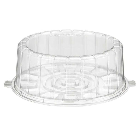 8" Two-Piece Single Layer Plastic Round Cake Container - Case of 100 - #1008SCL