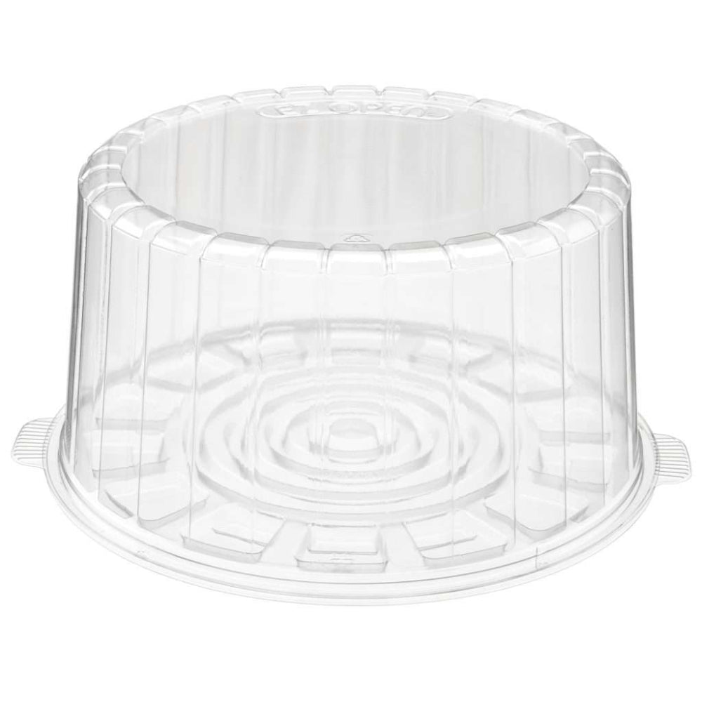 9" Two-Piece Double Layer Plastic Round Cake Container - Case of 50 - #1009CL