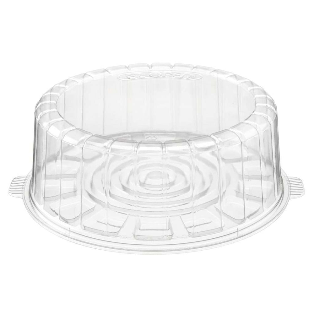 9" Two-Piece Single Layer Plastic Round Cake Container - Case of 50 -  #1009SCL