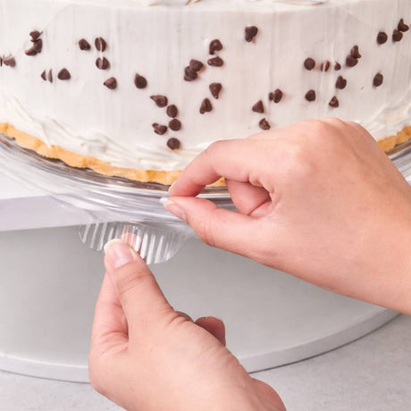 10" Plastic 2-Piece Double Layer Cake Container - Case of 50 - #1010CL