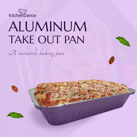 1½ lb. Shallow Oblong Foil Pan w/ Plastic Lid - Case of 1000  #6417P KitchenDance