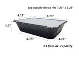 Bandeja para llevar de 1½ lb con tapa de cartón y cubierta de papel de aluminio de colores - Caja de 1000 - N.º 7650L